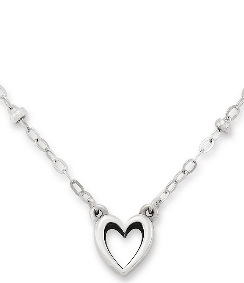 James Avery Delicate Heart Beaded Short Pendant Necklace