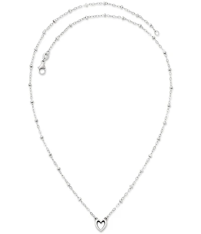 James Avery Delicate Heart Beaded Short Pendant Necklace