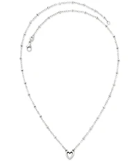 James Avery Delicate Heart Beaded Short Pendant Necklace