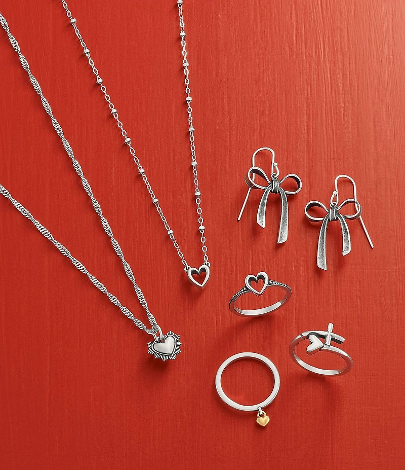 James Avery Delicate Heart Beaded Short Pendant Necklace