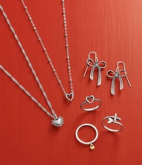 James Avery Delicate Heart Beaded Short Pendant Necklace