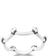 James Avery Delicate Heart Crown Stacker Ring