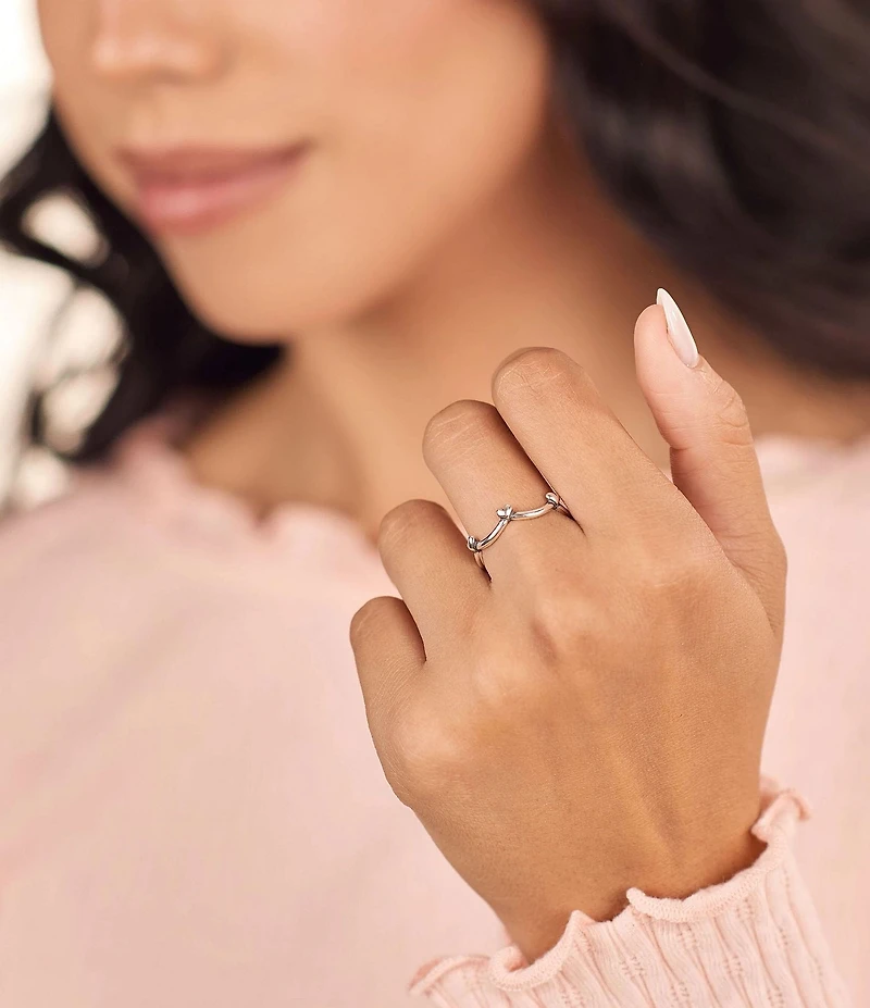 James Avery Delicate Heart Crown Stacker Ring