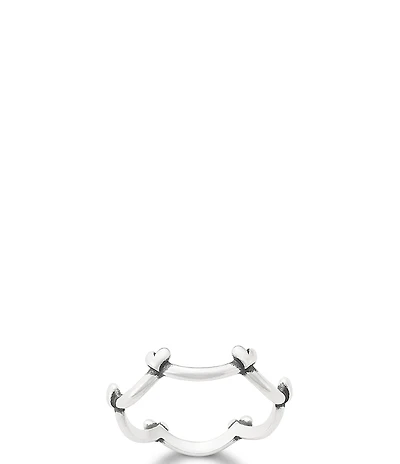 James Avery Delicate Heart Crown Stacker Ring
