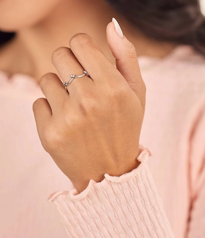 James Avery Delicate Heart Crown Stacker Ring