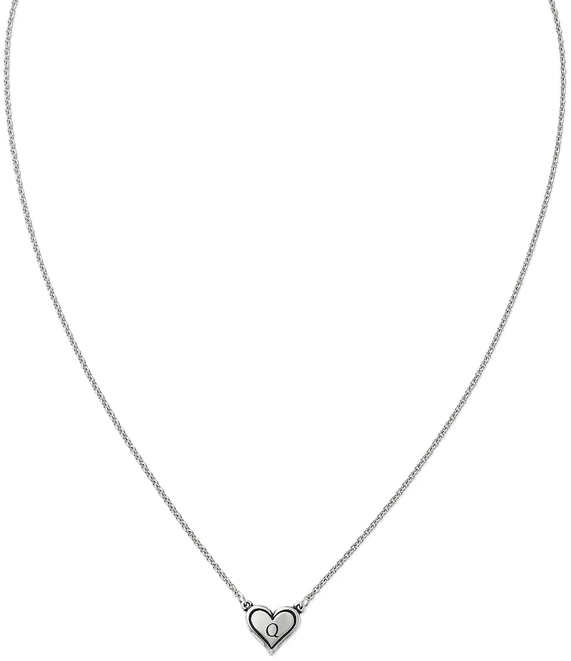 James Avery Short Delicate Heart Initial Necklace