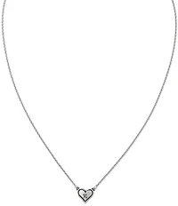 James Avery Short Delicate Heart Initial Necklace