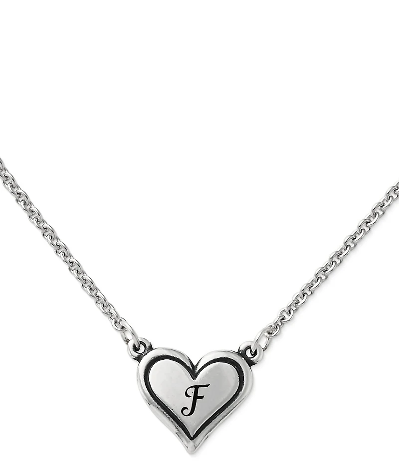 James Avery Short Delicate Heart Initial Necklace
