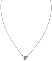 James Avery Short Delicate Heart Initial Necklace