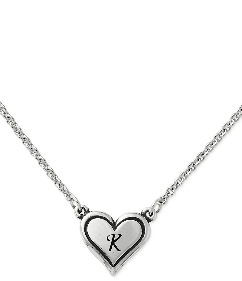James Avery Short Delicate Heart Initial Necklace