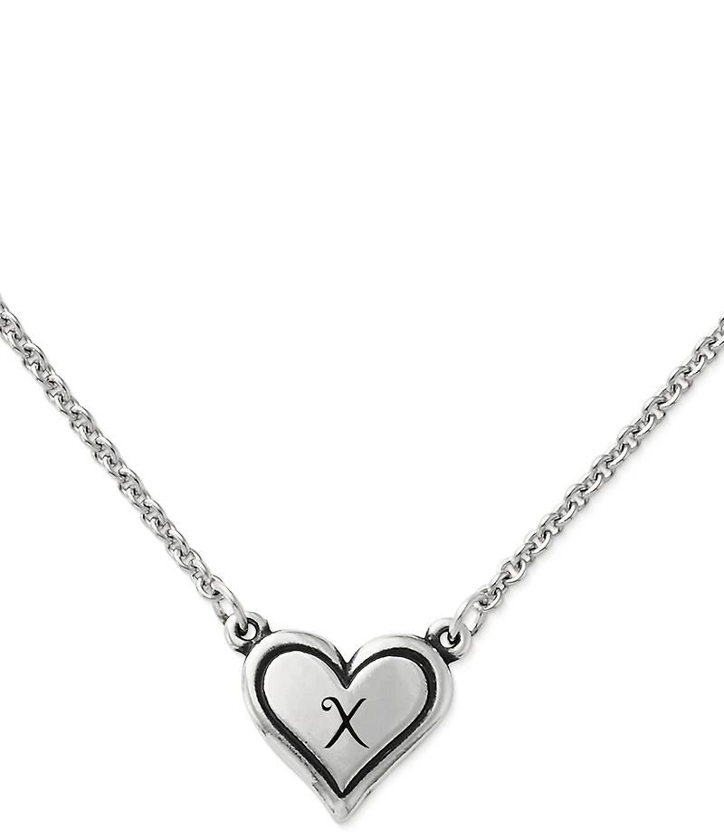 James Avery Short Delicate Heart Initial Necklace