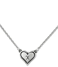 James Avery Short Delicate Heart Initial Necklace