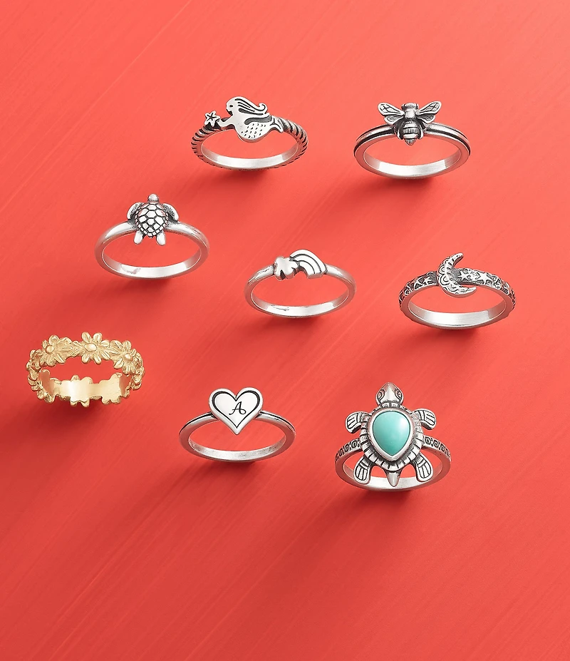 James Avery Delicate Heart Initial Ring