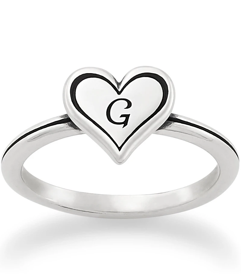 James Avery Delicate Heart Initial Ring