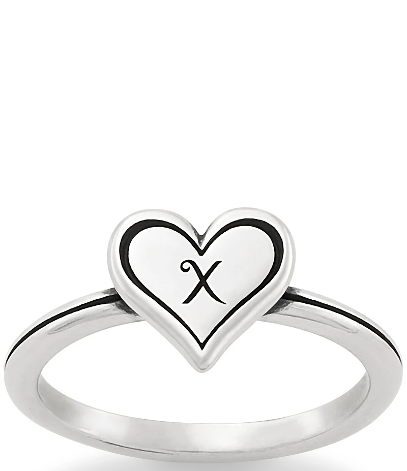 James Avery Delicate Heart Initial Ring