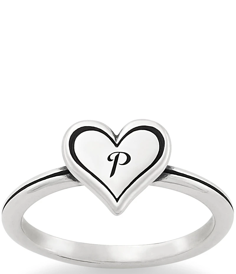 James Avery Delicate Heart Initial Ring