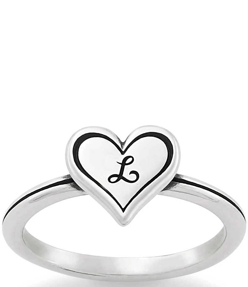 James Avery Delicate Heart Initial Ring