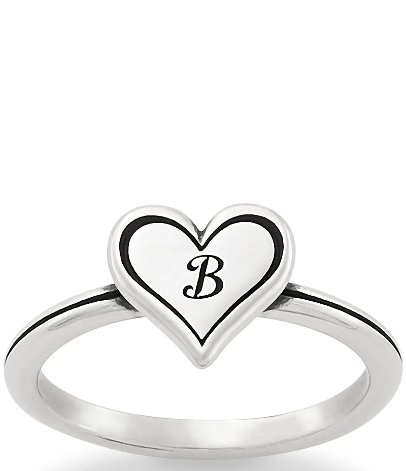 James Avery Delicate Heart Initial Ring