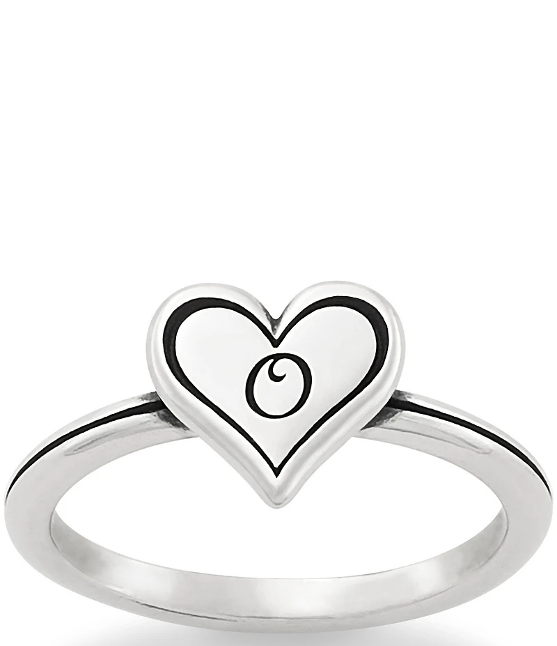 James Avery Delicate Heart Initial Ring