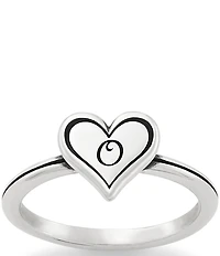 James Avery Delicate Heart Initial Ring
