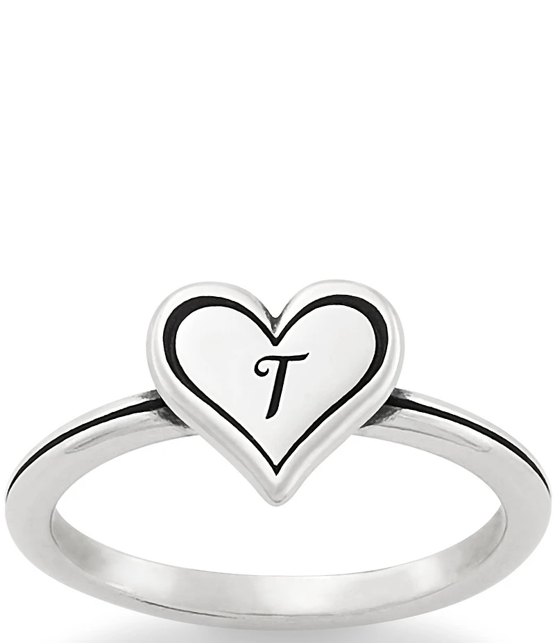 James Avery Delicate Heart Initial Ring