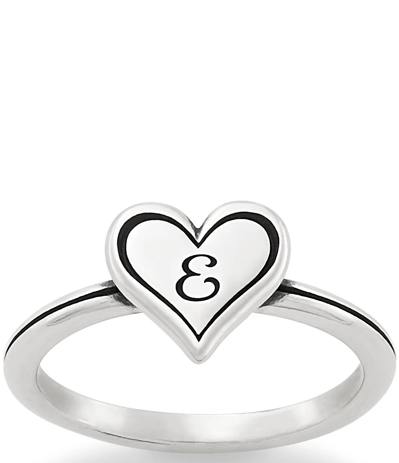 James Avery Delicate Heart Initial Ring
