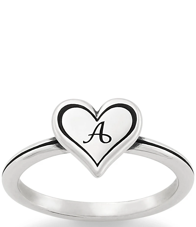 James Avery Delicate Heart Initial Ring