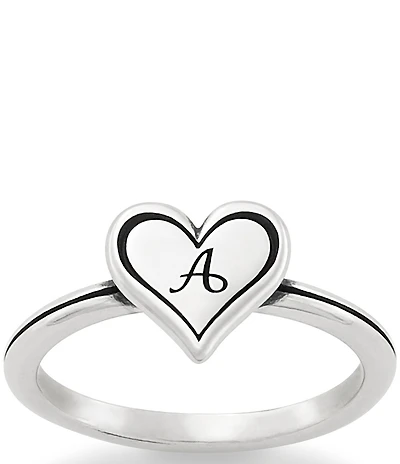 James Avery Delicate Heart Initial Ring