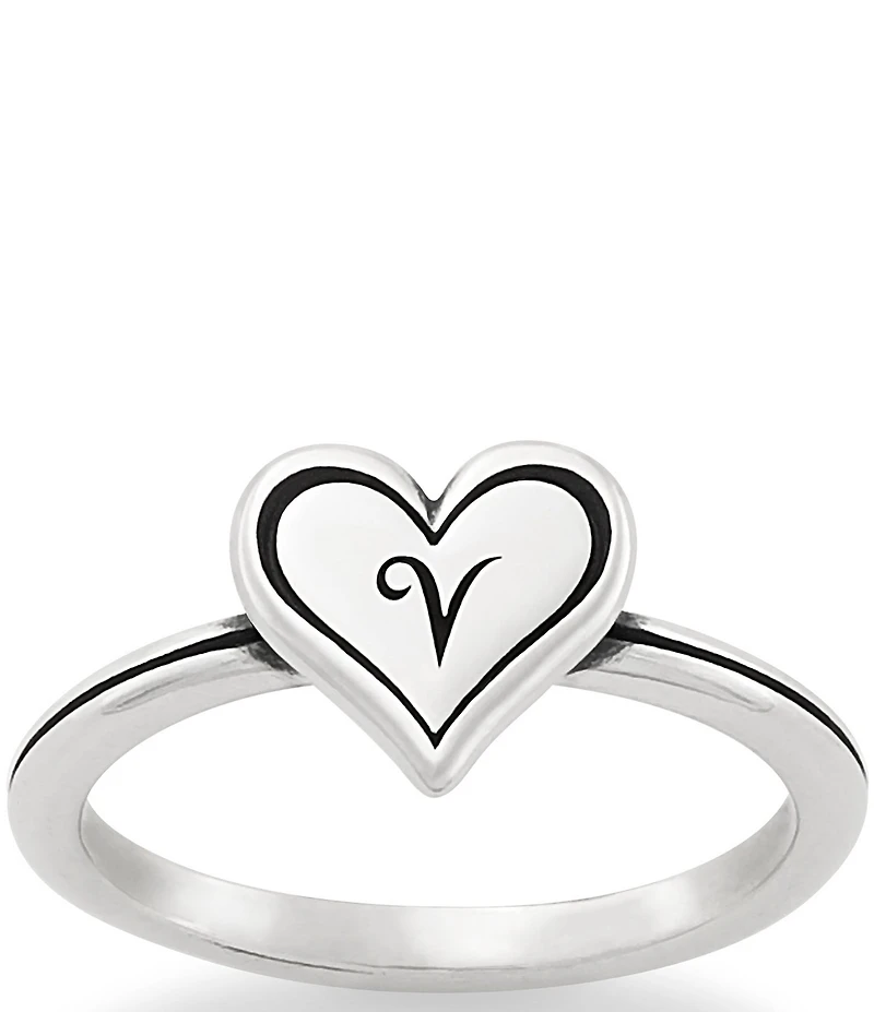 James Avery Delicate Heart Initial Ring