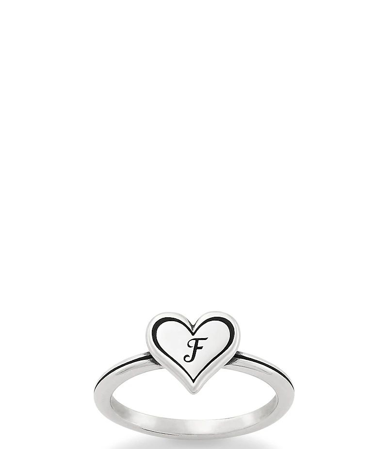 James Avery Delicate Heart Initial Ring