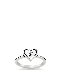 James Avery Delicate Heart Initial Ring