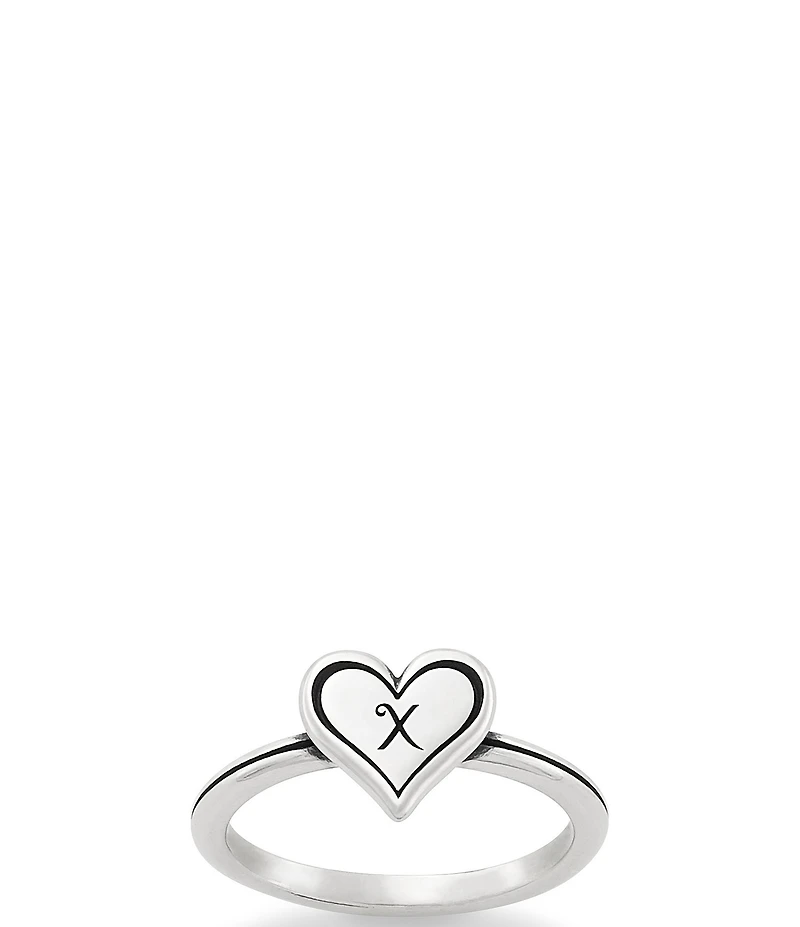James Avery Delicate Heart Initial Ring