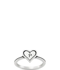 James Avery Delicate Heart Initial Ring