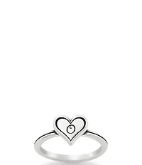 James Avery Delicate Heart Initial Ring