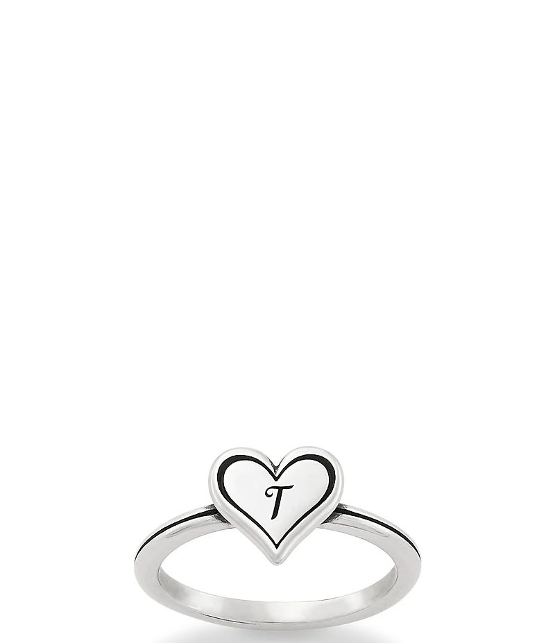 James Avery Delicate Heart Initial Ring