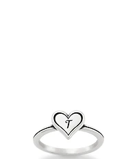 James Avery Delicate Heart Initial Ring