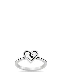 James Avery Delicate Heart Initial Ring