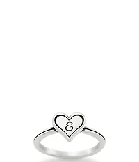 James Avery Delicate Heart Initial Ring