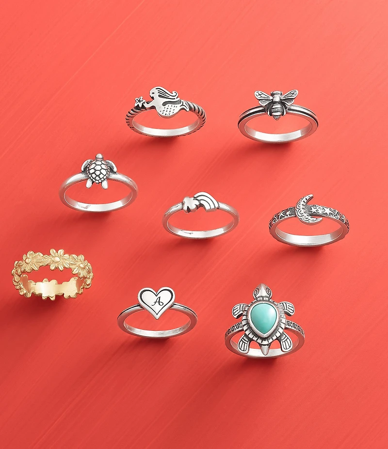 James Avery Delicate Heart Initial Ring