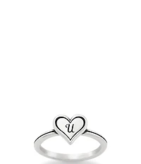 James Avery Delicate Heart Initial Ring