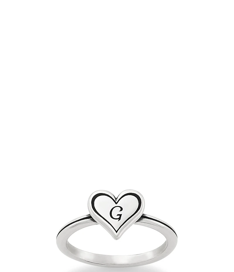 James Avery Delicate Heart Initial Ring