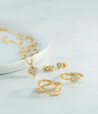 James Avery Diamond Pave Crossed Ring