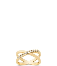 James Avery Diamond Pave Crossed Ring