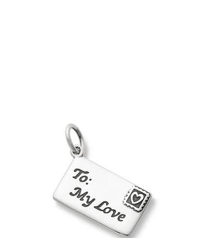James Avery Enamel and Sterling Silver Love Letter Heart Charm