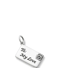 James Avery Enamel and Sterling Silver Love Letter Heart Charm