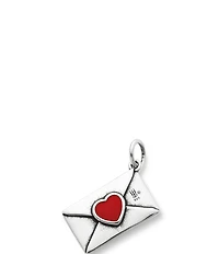 James Avery Enamel and Sterling Silver Love Letter Heart Charm