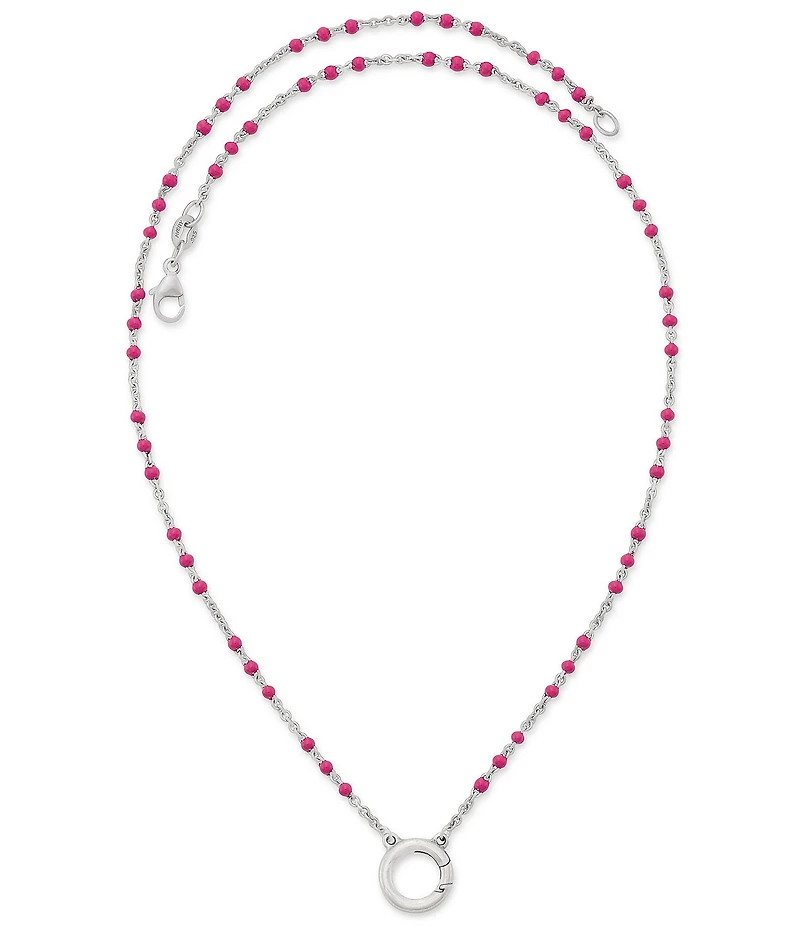 James Avery Enamel Beaded Chain Changeable Charm Holder Necklace