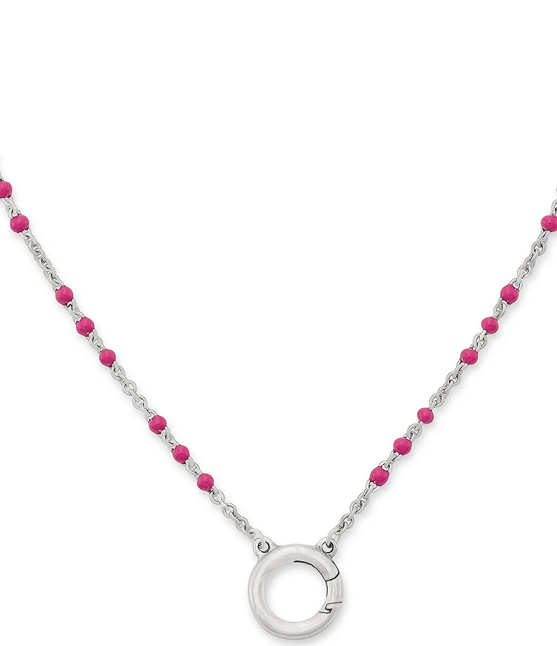 James Avery Enamel Beaded Chain Changeable Charm Holder Necklace