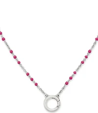 James Avery Enamel Beaded Chain Changeable Charm Holder Necklace