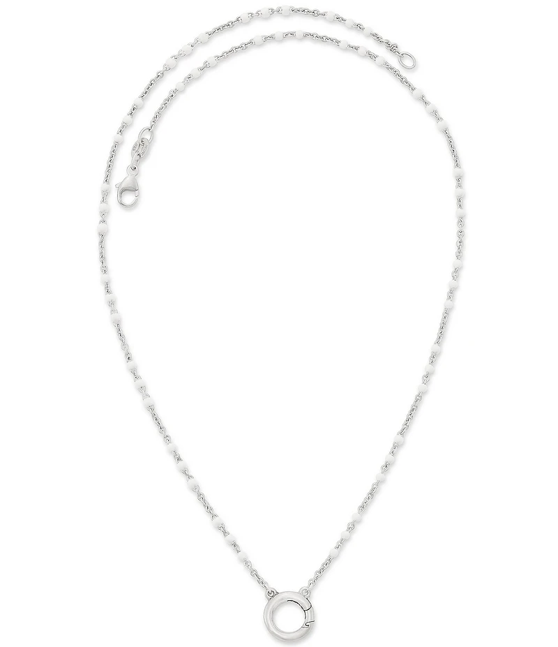 James Avery Enamel Beaded Chain Changeable Charm Holder Necklace